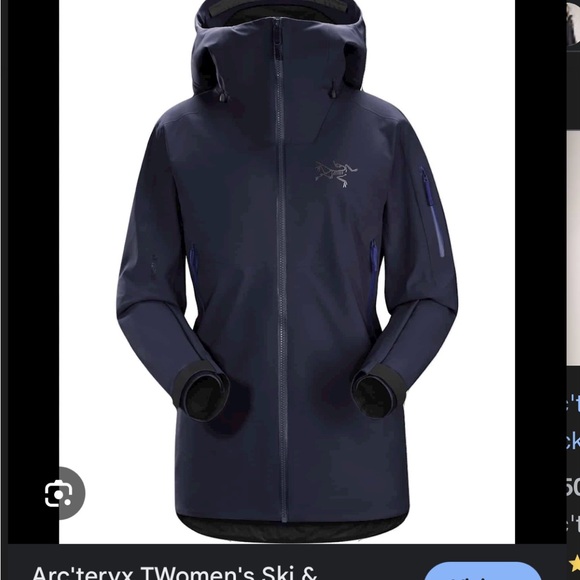 NWT Arc’teryx white line, black sapphire, Sentinel, women’s jacket - Picture 7 of 9